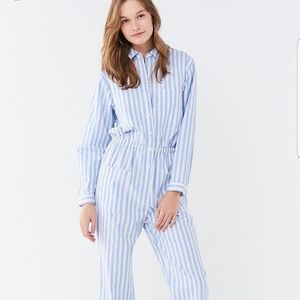 Urban Outfitters blue and white stripe jumpsuit!